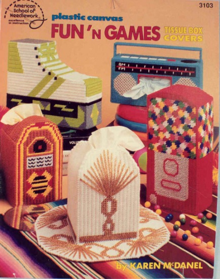 Plastic Canvas Fun \'n Games Tissue Box Covers