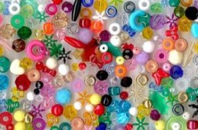 Plastic Craft Beads Assortment 25grams