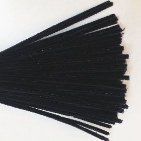 Chenille Sticks 6mm; Black