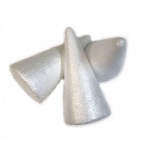110mm White Polystyrene Foam Cone