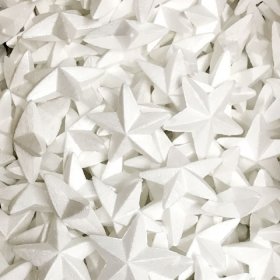 80mm White Polystyrene Foam Star