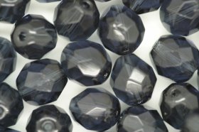 8mm Czech Fire Polished Facet Beads Dark Sapphire Bulk