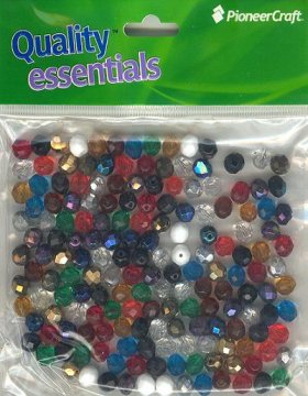8mm Czech Fire Polished Facet Beads Mixed 100g