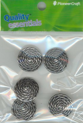 23mm Siver Buttons pkt5