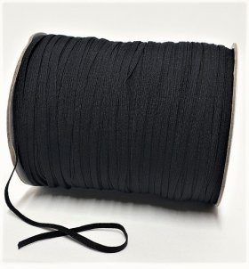 Knitted Mask Elastic 3mm Black Full Roll 320m