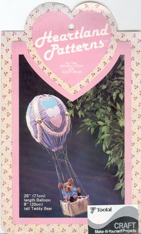 Heartland Patterns Air Balloon with Teddy