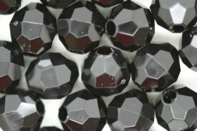 8mm Facet Beads Opaque; Black 25g (approximately 97p)