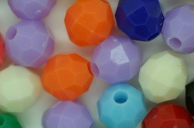 8mm Facet Beads Opaque; Multi 25g (approximately 97p)