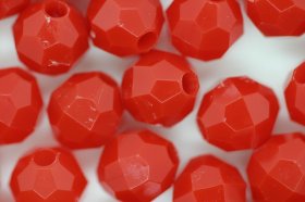 8mm Facet Beads Opaque; Red 25g (approximately 97p)