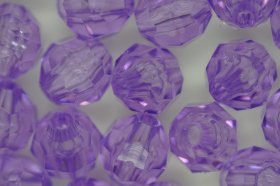 8mm Facet Beads Transparent; Amethyst 250g (approximately 97p)
