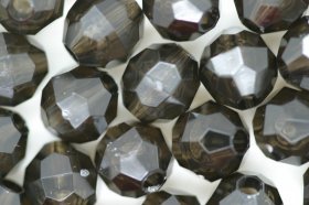 8mm Facet Beads Transparent; Black Diamond 25g (approx 975p)
