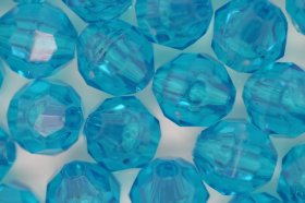 8mm Facet Beads Transparent; Teal 25g (approximately 97p)