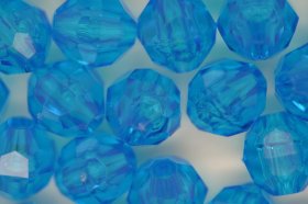 8mm Facet Transparent; Turquoise 250g (approx 975p)