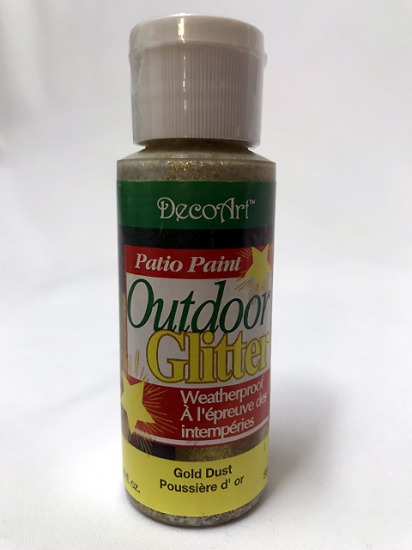 DecoArt Patio Paint, Outdoor Glitter 2oz Gold Dust