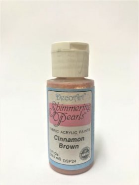 DecoArt Shimmering Pearls 1oz Cinnamon Brown