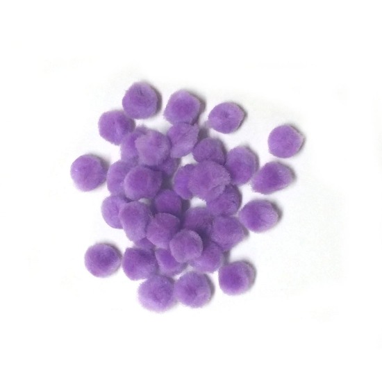 Pom Poms / Chenille Poms/ 13mm Lilac
