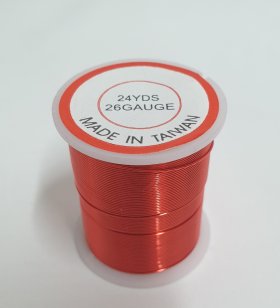 Beading Wire 26 gauge Red 21 metre roll