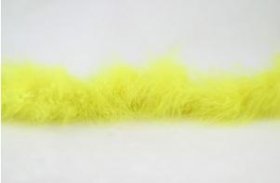 Marabou Trim, 2 yards, Fluoro Yellow (1.82mtrs) piece.