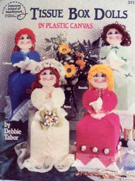 Tissue Box Dolls in Plastic Canvas