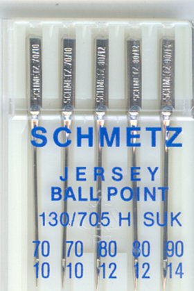 Schmetz Machine Jersey Ballpoint Assorted (Pkt 5)