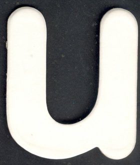Lower Case Alphabet (u) 1 piece 6.5cm x 7.7cm