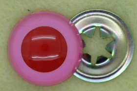 18mm Crystal Eye 10 Pack; Pink/Red