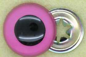 21mm Crystal Eye 10 Pack; Pink/Black
