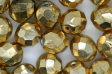 8mm Czech Fire Polished Facet Beads Gold 100g