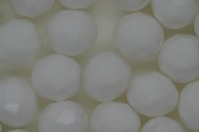 8mm Czech Fire Polished Facet Beads Chalk White Bulk 8mm Czech Fire Polished Facet Beads Chalk White Bulk