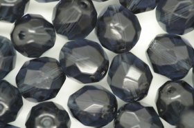 8mm Czech Fire Polished Facet Beads Dark Sapphire 25g