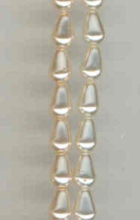 Czech Strung Pearls Vertical 6/4mm Cream (12 strings)