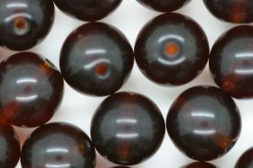 10mm Czech Round Bead; Transparent Brown 25 grams