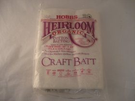 Organic 100% Cotton Craft Batt with Scrim 35x48 inches