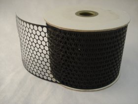 Honeycomb Sequin Ribbon 85mm wide, 45m roll; Black