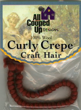 Curly Crepe Wool Hair; Fox Red