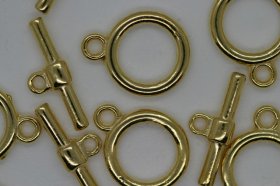 Round Toggle Clasp Gold 100p