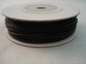 Leather Imitation Round 1 mm Black 25yards 22.86 mts per roll