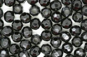 4mm Facet Opaque; Black 25g (approx 739)