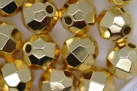10mm Facet Metallic Gold 50g (approx 72p)