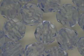 10mm Facet Beads Transparent; Blue Ice 25g (approx 50p)