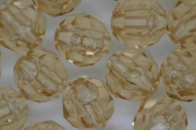 10mm Facet Beads Transparent; Pale Ginger 25g (approx 50p)