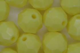 12mm Facet Bead Opaque; Yellow 25g (approximately 33p)