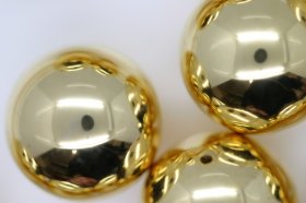 18mm Global Round Metallic Gold 10g (approx 2p)
