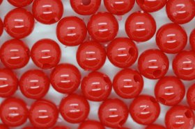 6mm Round Beads; Opaque Red 250g (approx 2240p)