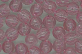 6mm Round Beads; Transparent Soft Pink 25g (approx 224p)