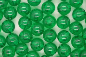 6mm Round Beads; Transparent Xmas Green 250g (approx 2240p)
