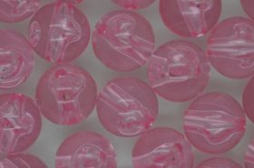 9mm Transparent Round; Soft Pink 250g (approx 64p)
