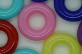 16mm Ring/Donut Opaque; Multi 25g (approx 45p)