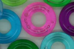16mm Ring/Donut Transparent; Mult 25g (approx 45p)