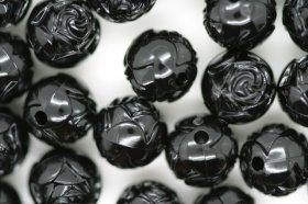 9mm Opaque Rosebuds; Black 250g (approx 749p)